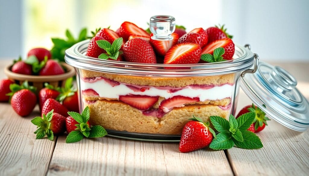 Best strawberry poke cake storage