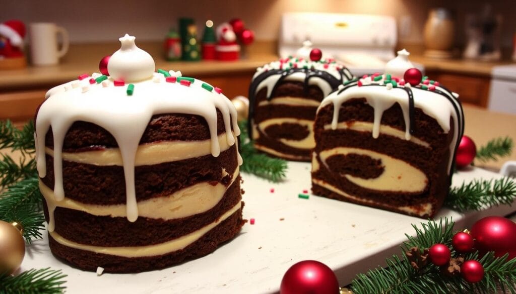 Homemade Christmas Zebra Cakes