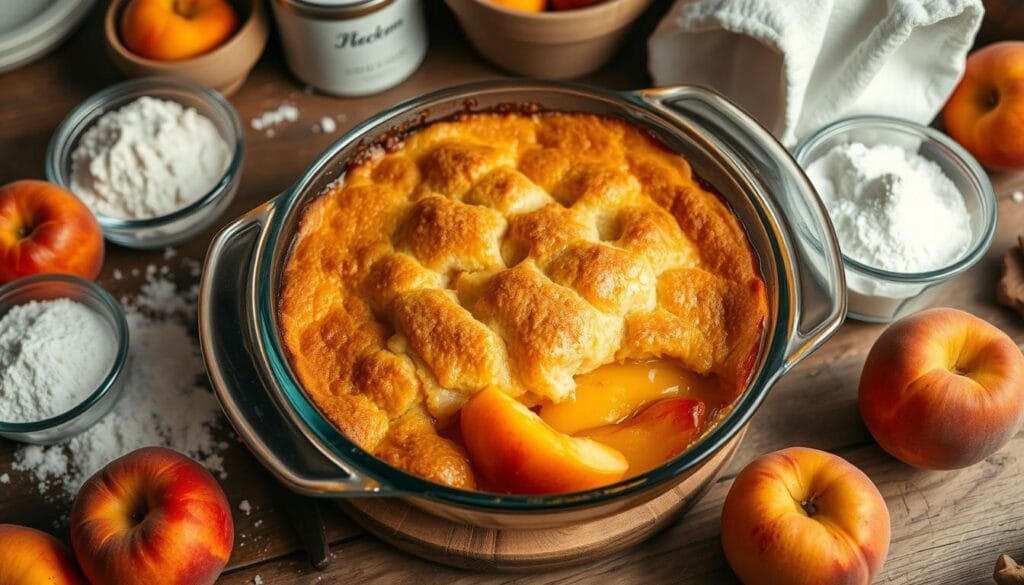 baking peach cobbler