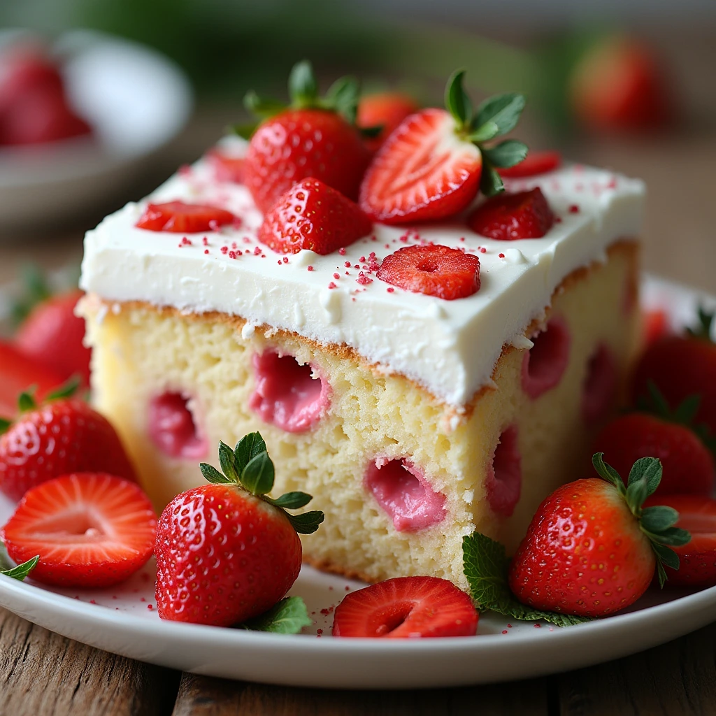 Strawberry Poke Cake 