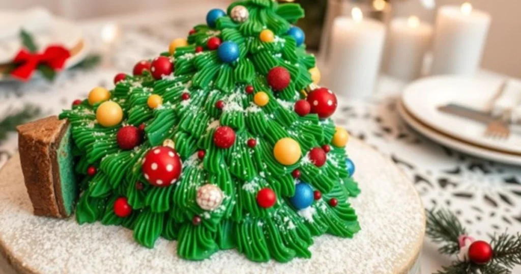 Christmas tree cake