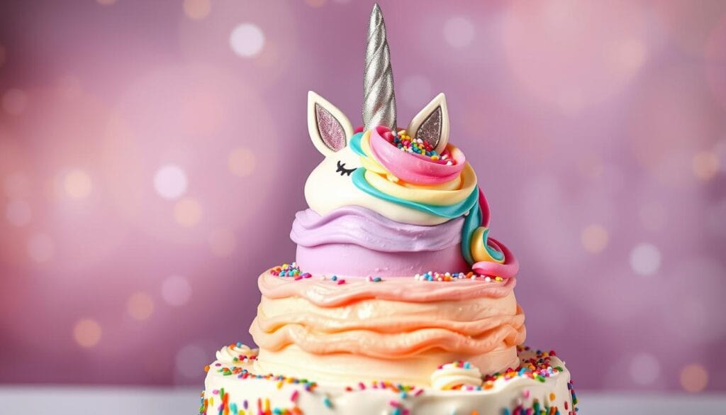 unicorn themed cake