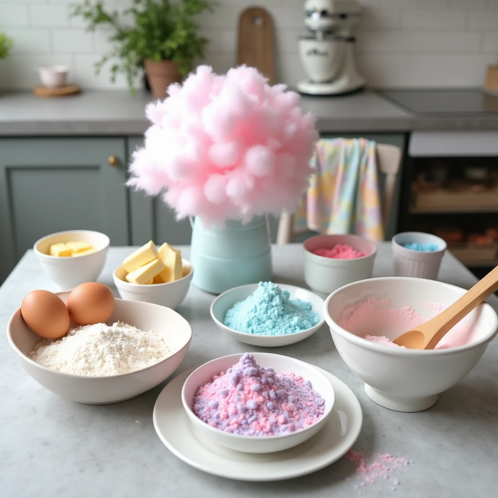 cotton candy cake preparation