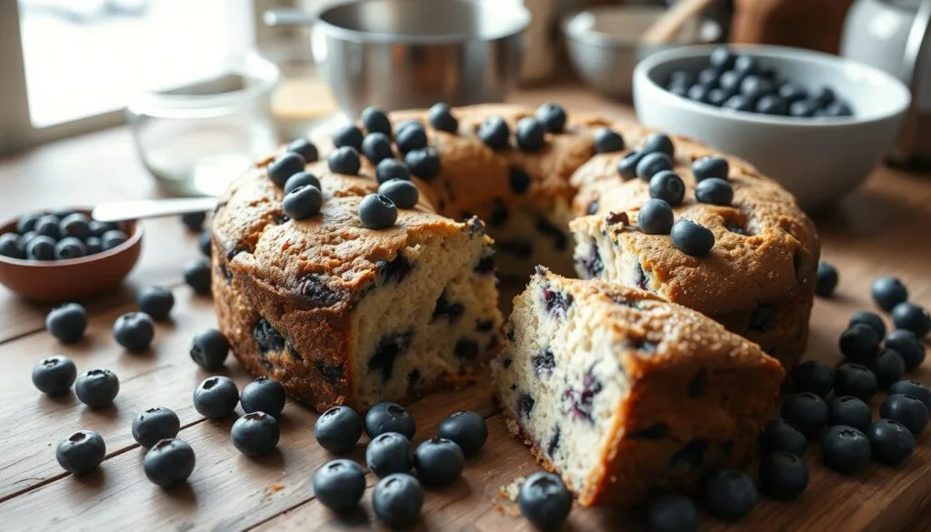 gluten-free blueberry coffee cake