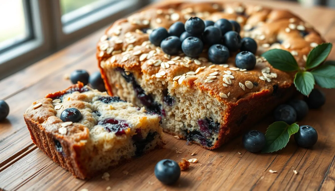 healthy blueberry coffee cake