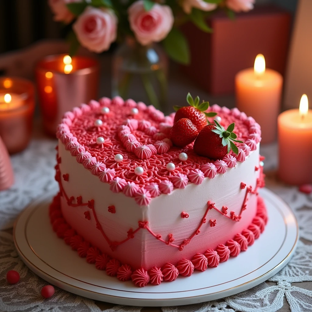 heart shaped cake