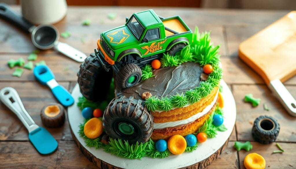 monster truck cake tutorial