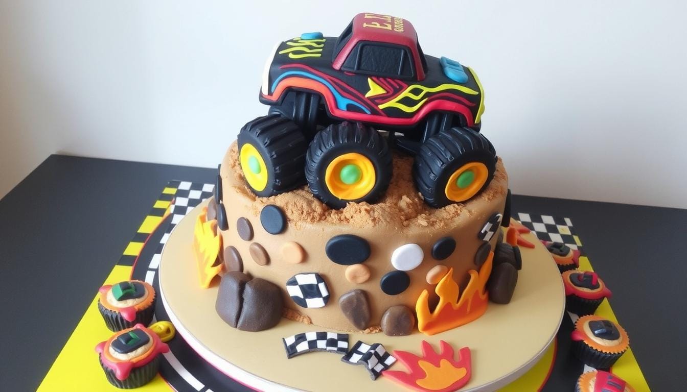 monster truck cake