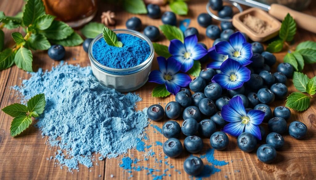 natural blue coloring