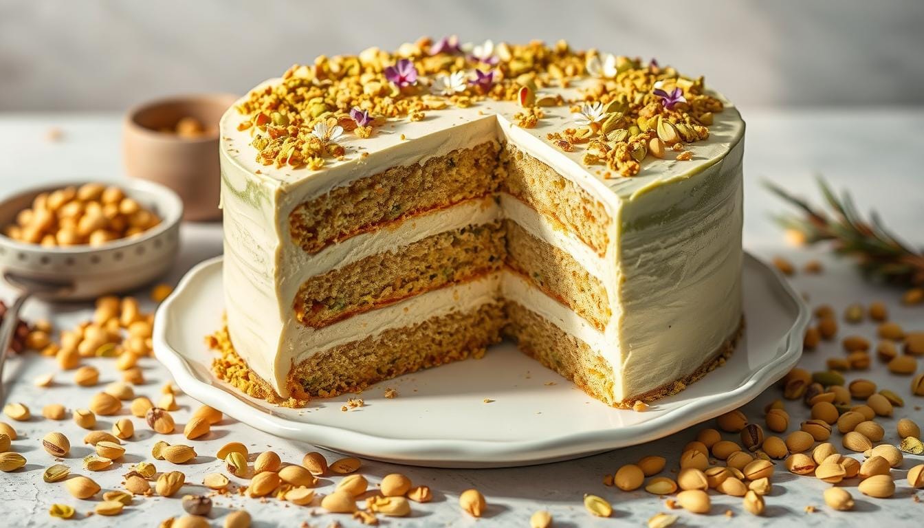 pistachio ricotta cake