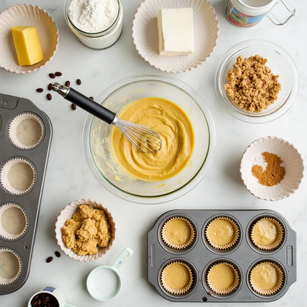 coffee cake muffin preparation