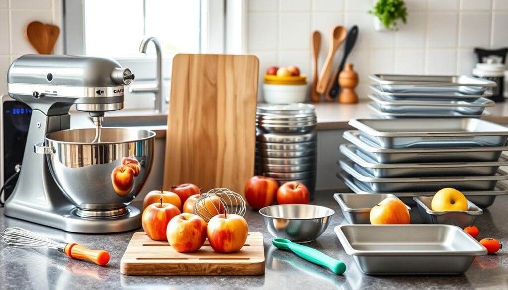 sugar-free apple cake baking equipment