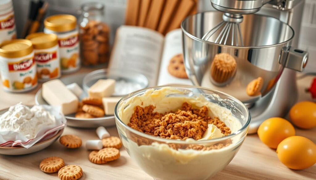 Biscoff cake preparation