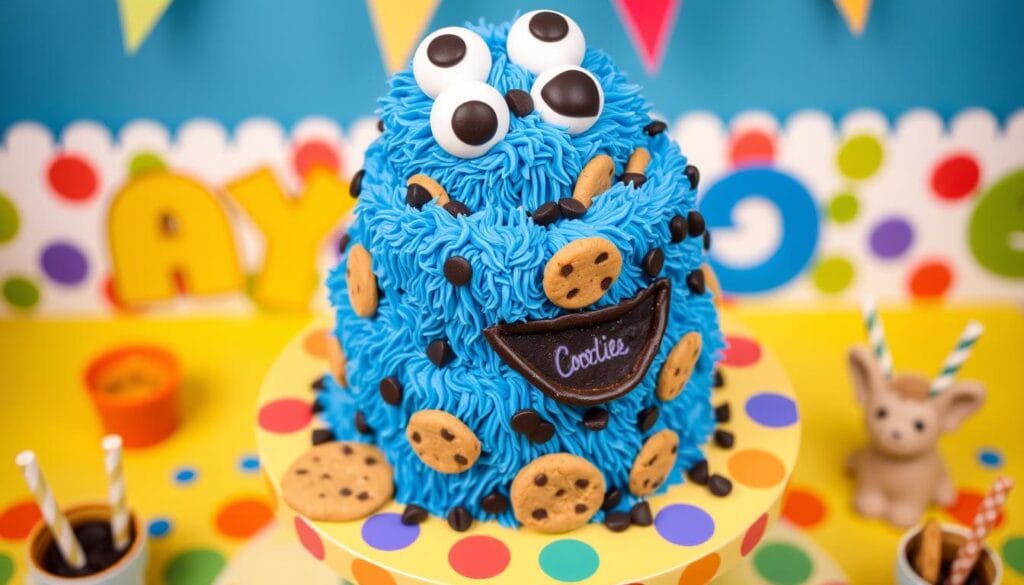 cookie monster cake design