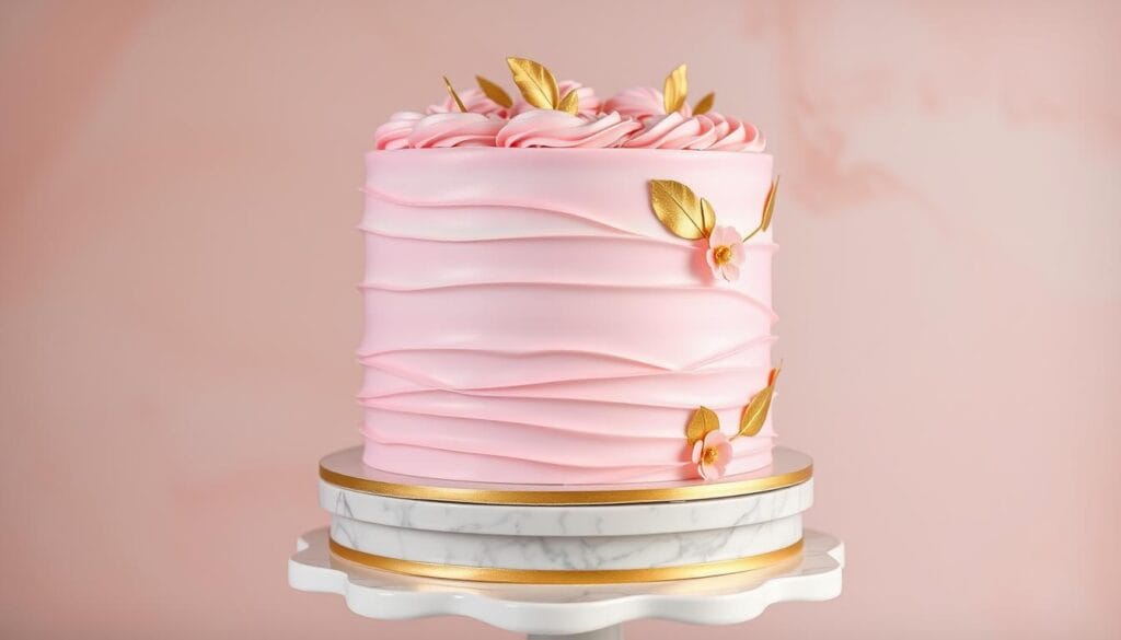 pink gold cake