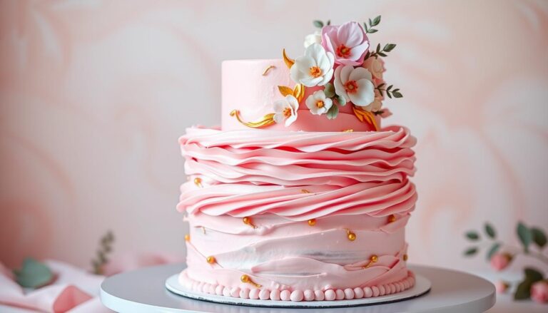 pink gold cake