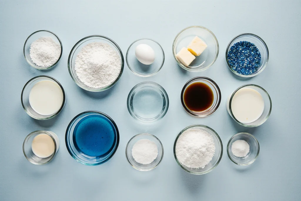 blue cupcakes ingredients